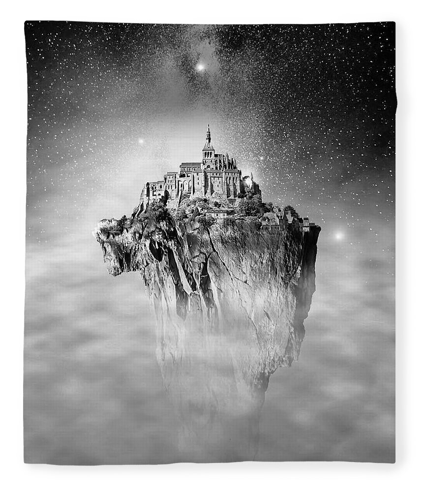 Fine Art Fleece Blanket featuring the photograph Flying Castle by Sofie Conte
