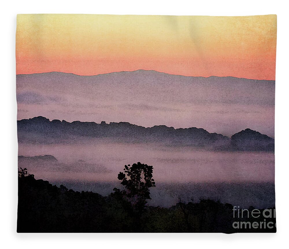 Tennessee Fleece Blanket featuring the photograph Foothills of the Smoky Mountains by Phil Perkins