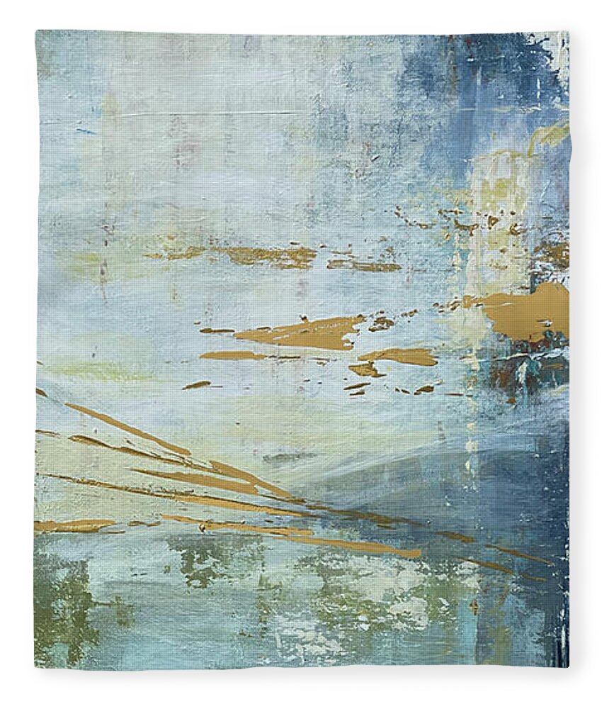 Water Fleece Blanket featuring the painting For This Very Purpose I by Linda Bailey