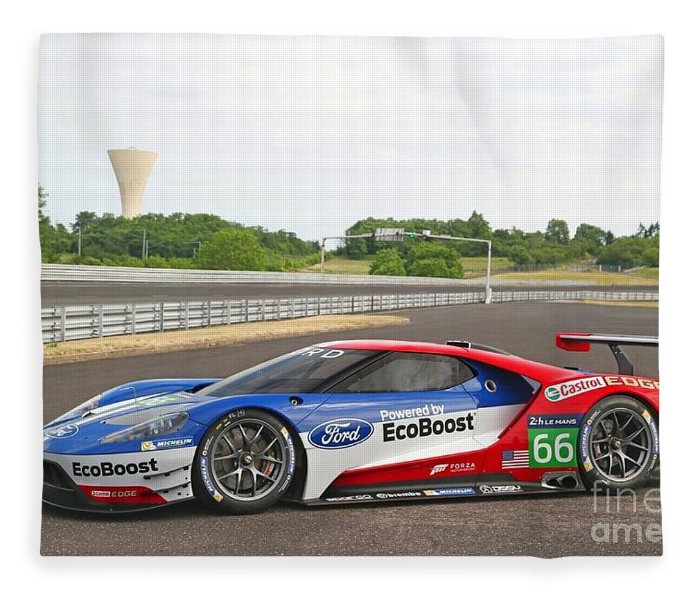Nascar Fleece Blanket featuring the photograph Ford by Action