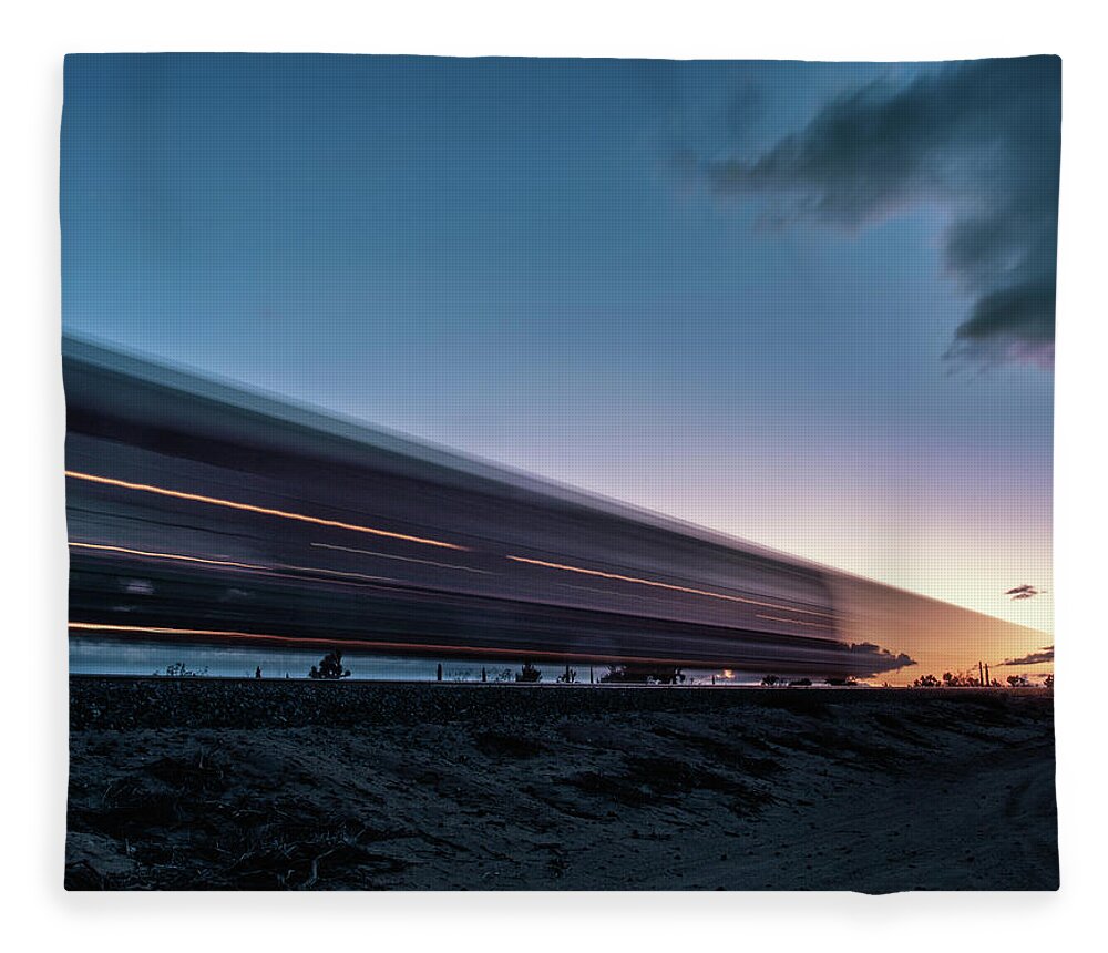 Train Fleece Blanket featuring the photograph Forward To The Past by Daniel Hayes