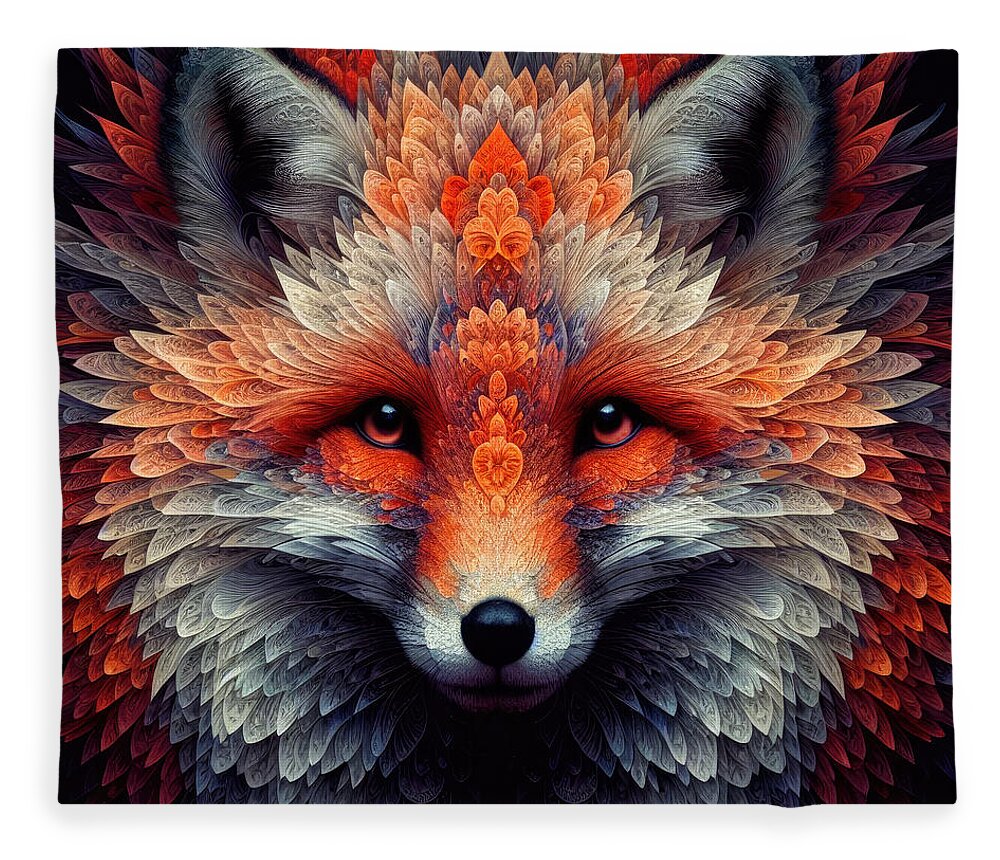 Red Fox Fleece Blanket featuring the photograph Foxilated by Bill and Linda Tiepelman