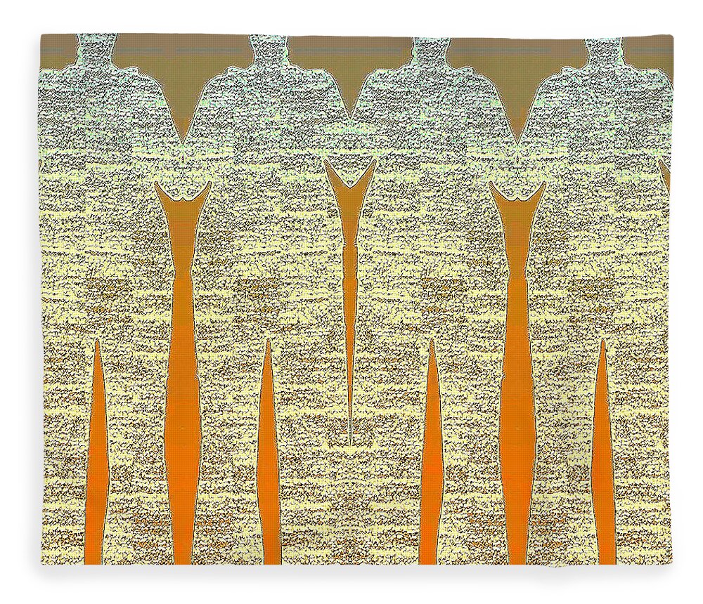 Fractal Fleece Blanket featuring the digital art Fractal Silhouette Earth by Alexandra Vusir