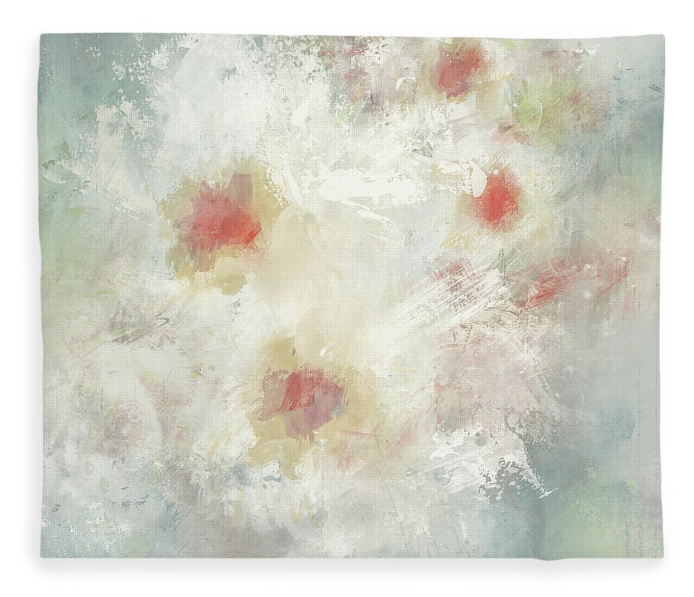 Abstract Fleece Blanket featuring the painting Fresh by Jai Johnson