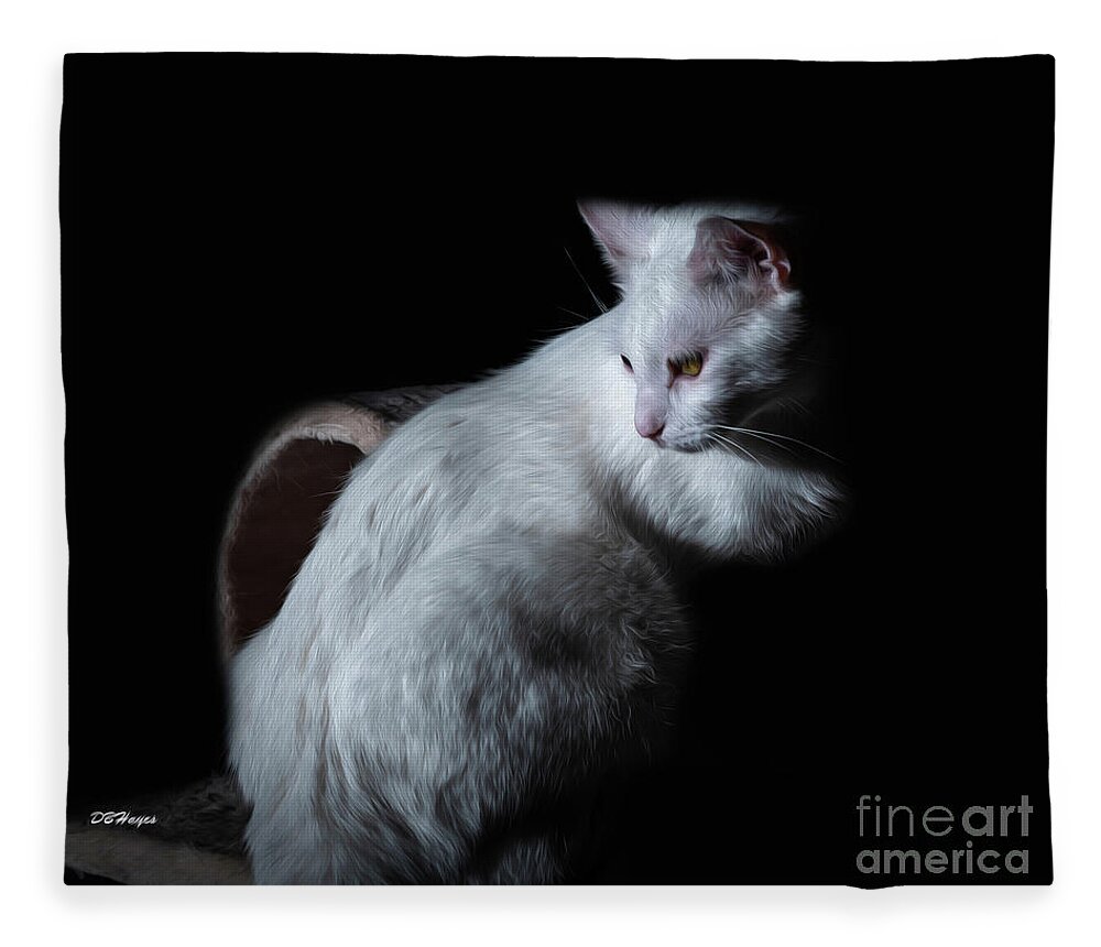 Pets Fleece Blanket featuring the photograph From The Dark by DB Hayes