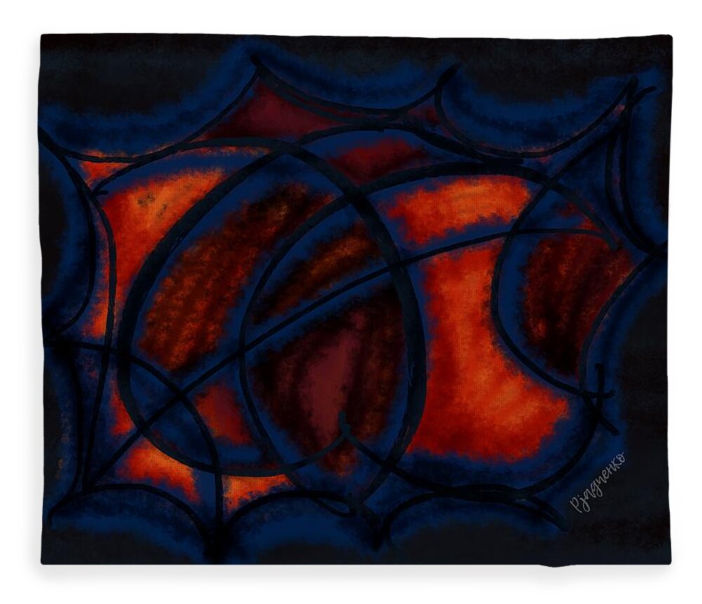 Fusion Fleece Blanket featuring the digital art Fusion by Ljev Rjadcenko