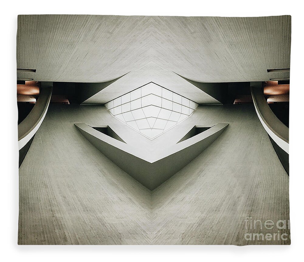 Modern Fleece Blanket featuring the photograph Futuristic Architecture One by Phil Perkins