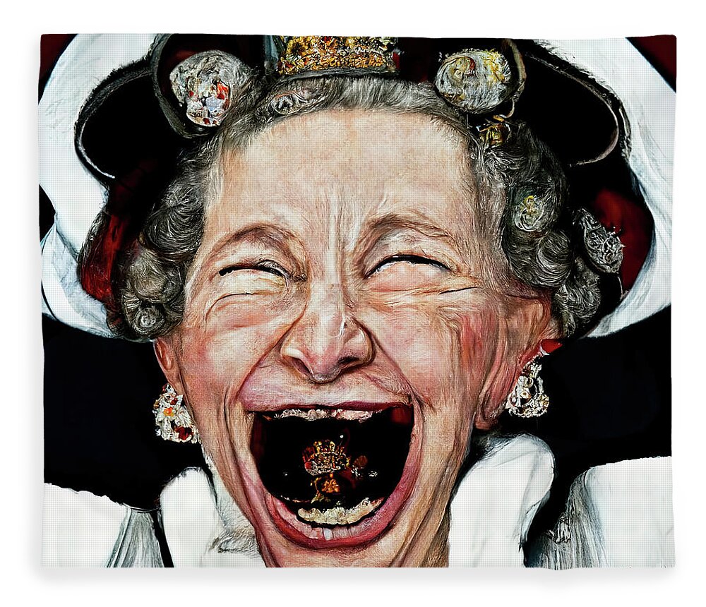Queen Elizabeth Fleece Blanket featuring the photograph Gaels of Laughter 01 by Jack Torcello