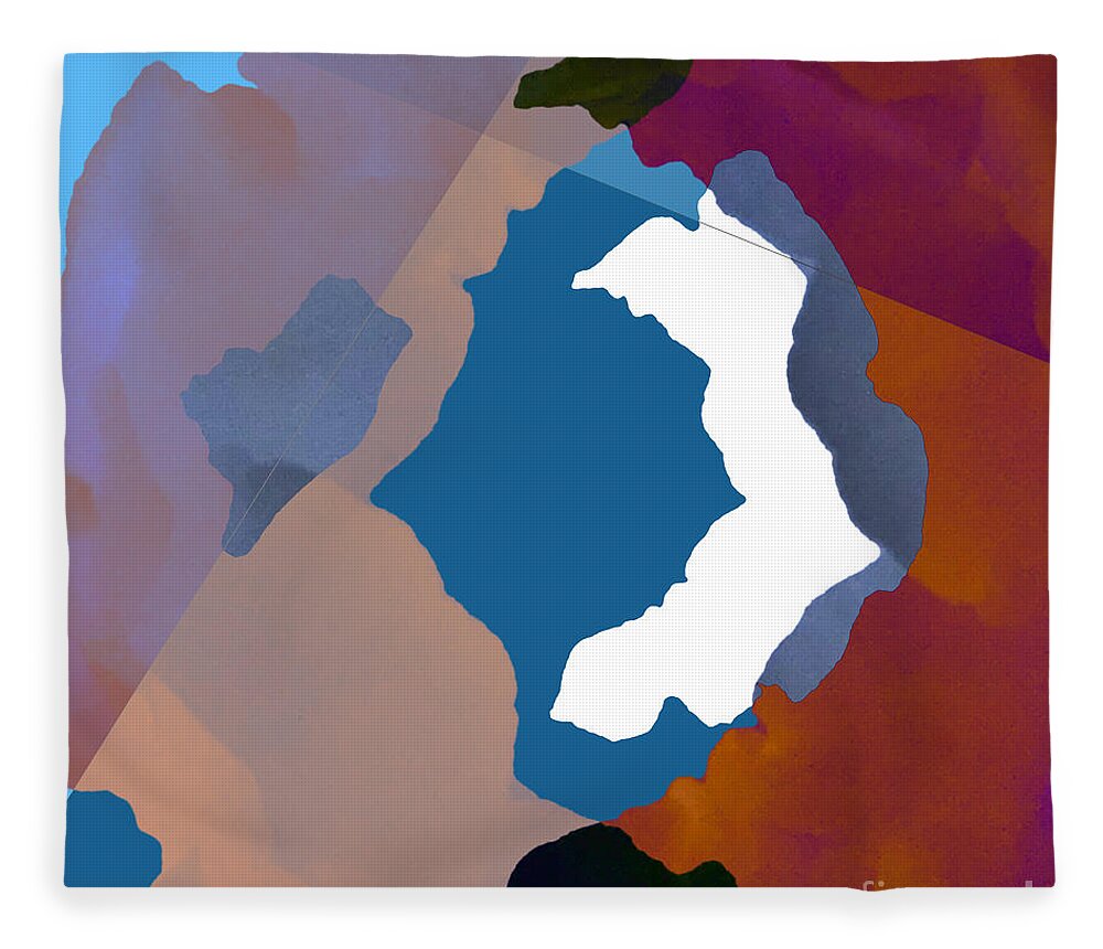 Contemporary Art Fleece Blanket featuring the digital art Gather by Jeremiah Ray
