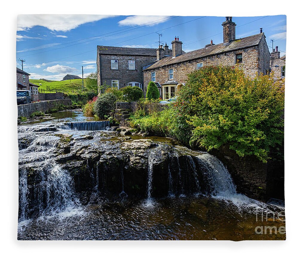 Uk Fleece Blanket featuring the photograph Gayle Beck Falls, Hawes, Wensleydale by Tom Holmes Photography