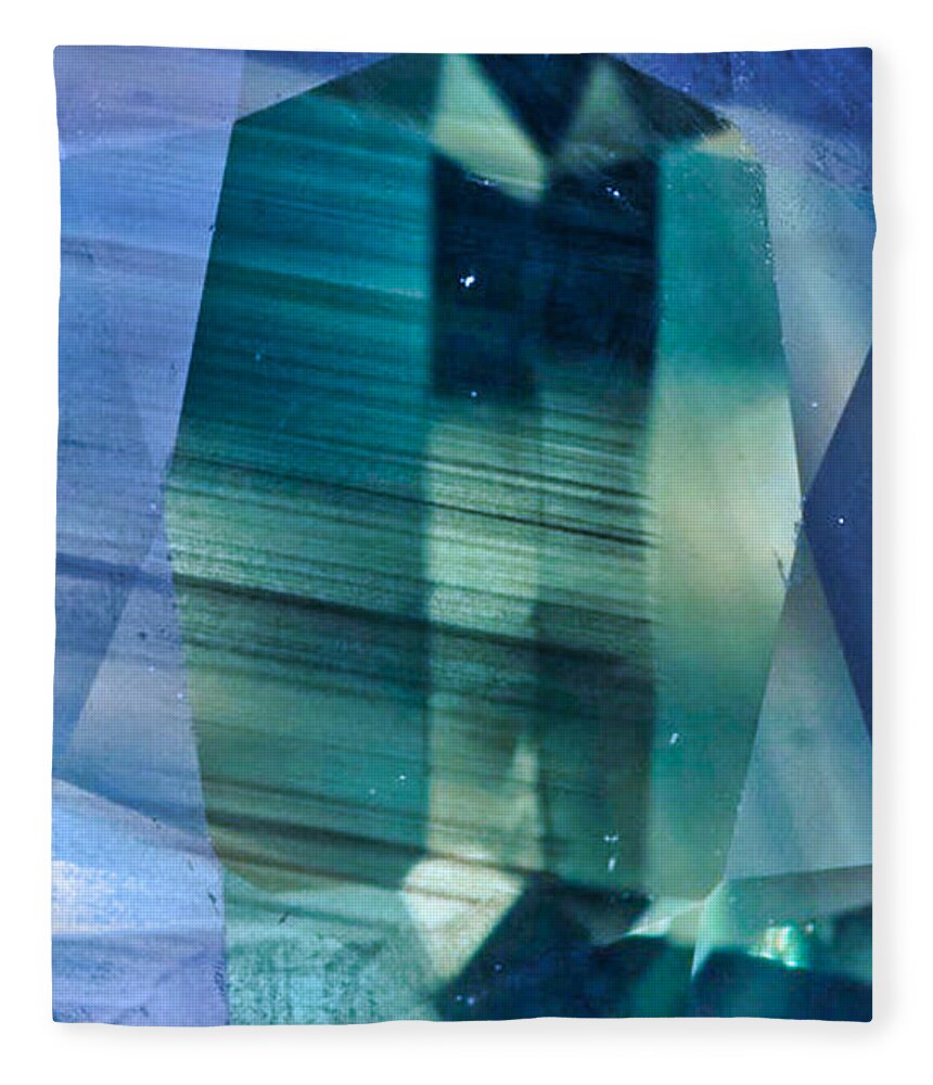 Gem Fleece Blanket featuring the photograph Gemstone Green and Blue by Russ Considine