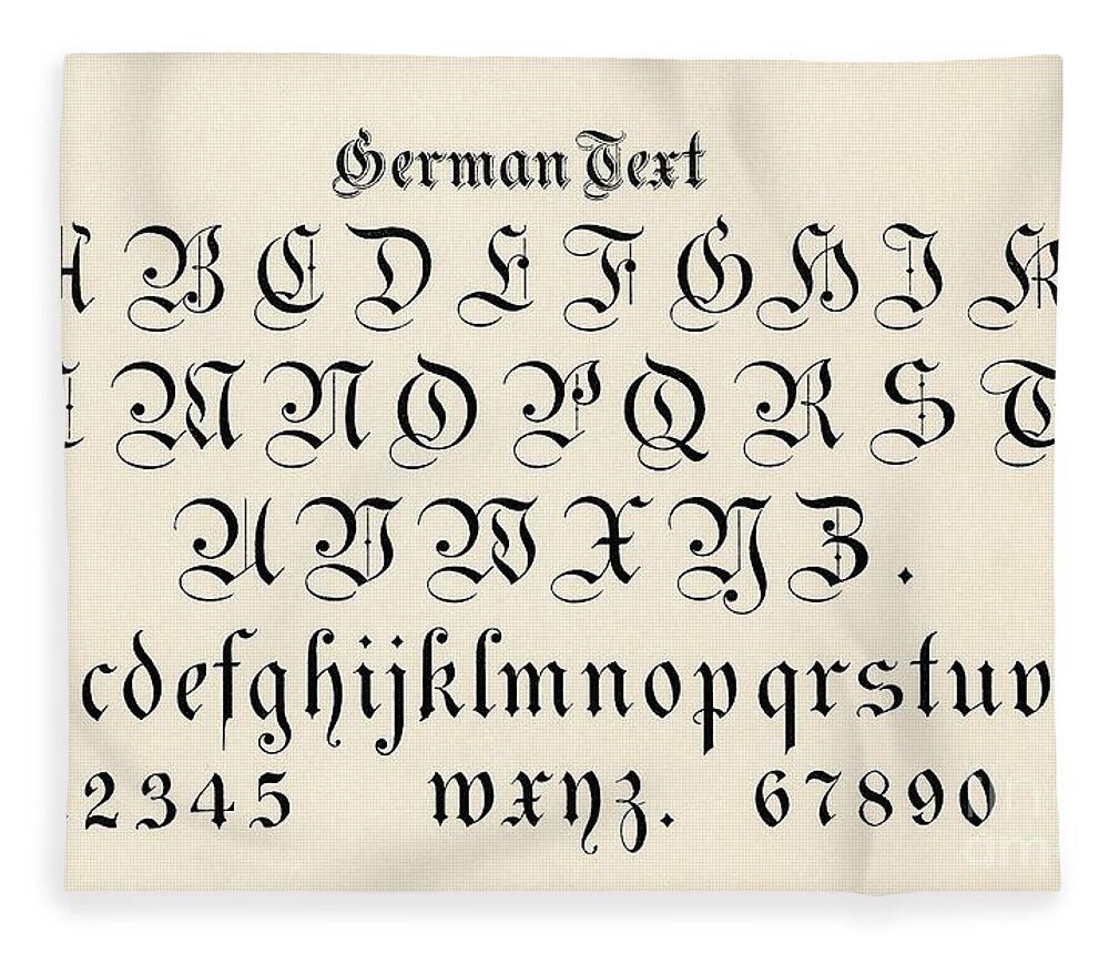 German style calligraphy fonts from Draughtsman's Alphabets by ...