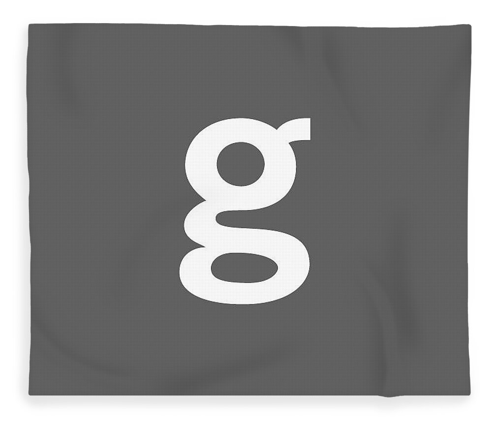 Getty Images Logo Fleece Blanket featuring the digital art Getty Images White G by Getty Images