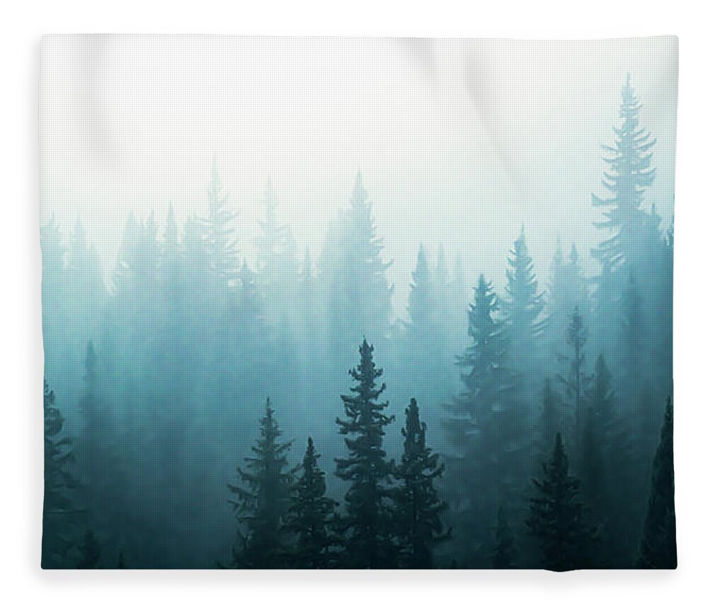 Colorado Fleece Blanket featuring the photograph Ghostly Pines by David Downs