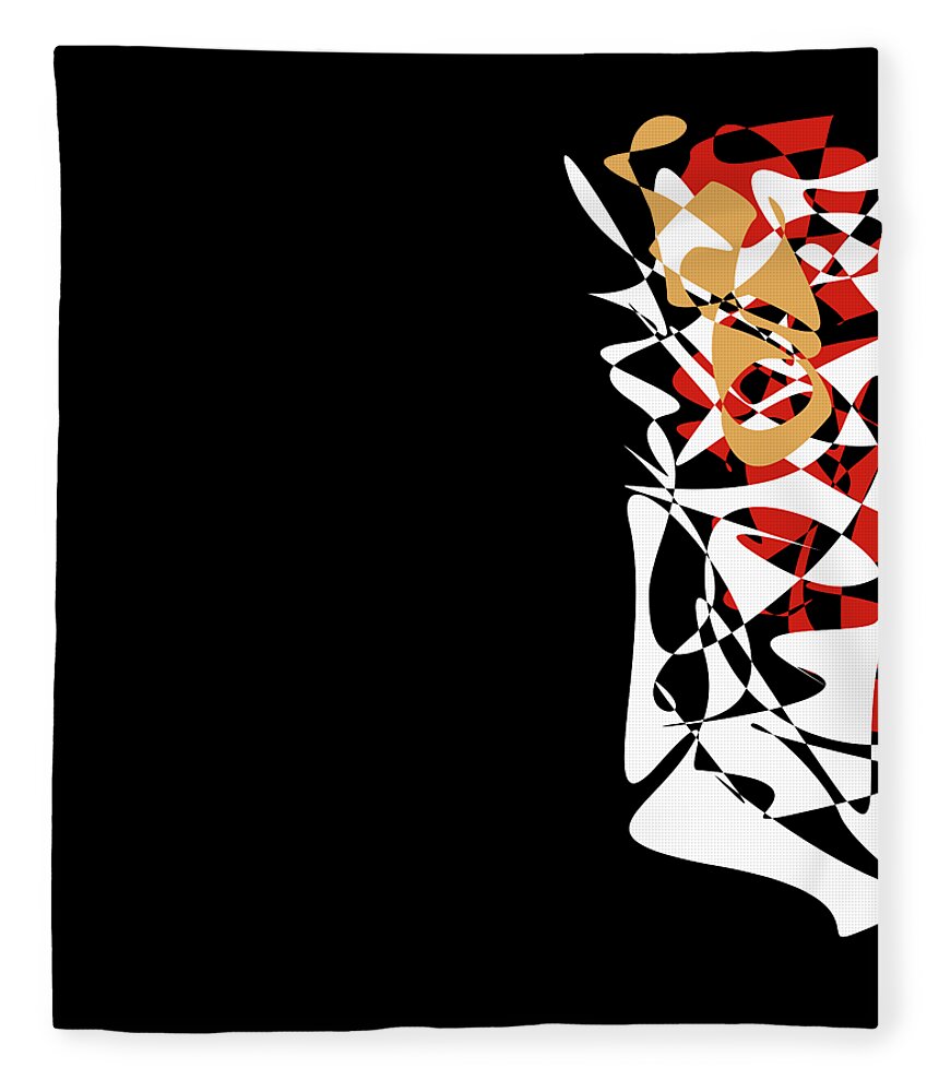 Abstract In The Living Room Fleece Blanket featuring the digital art Gin and Tonic by David Bridburg