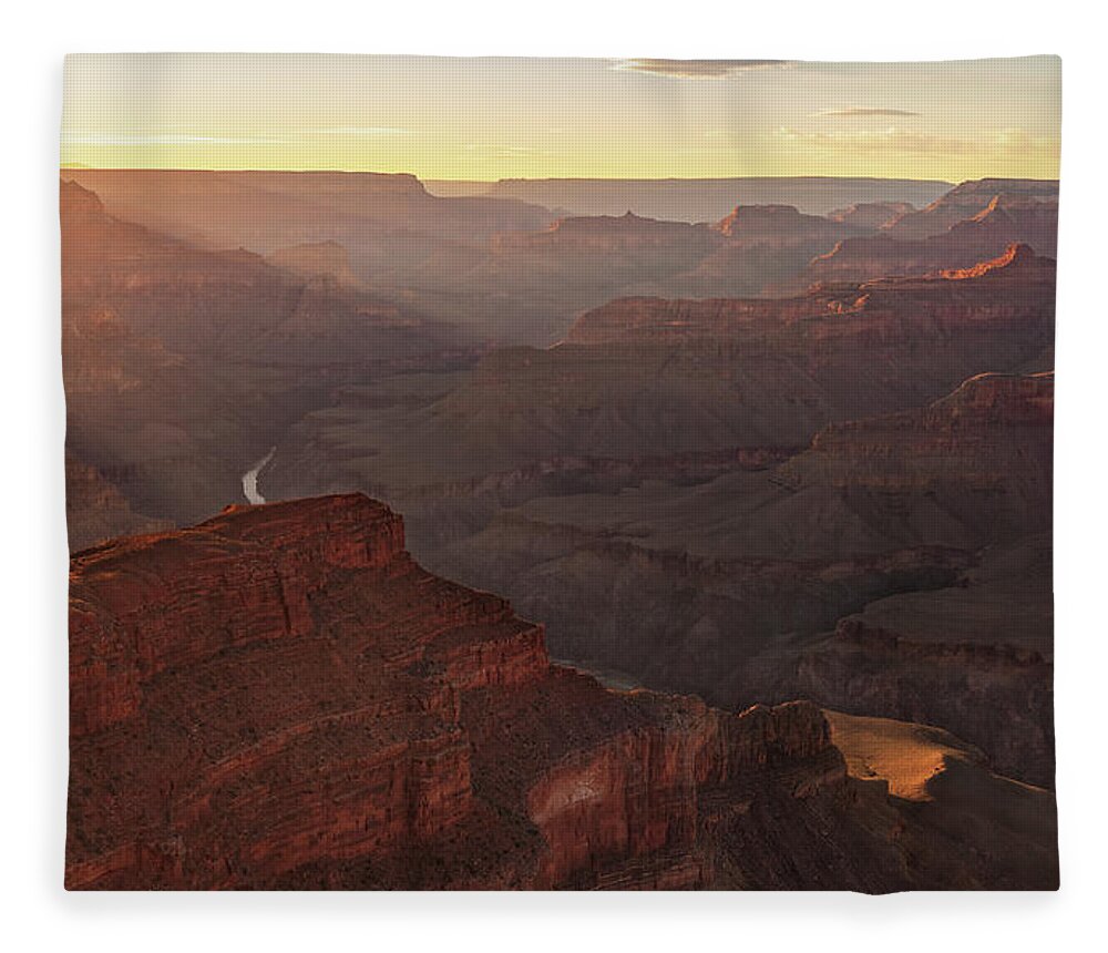 Colorado River Fleece Blanket featuring the photograph Glorious Light by Rick Furmanek