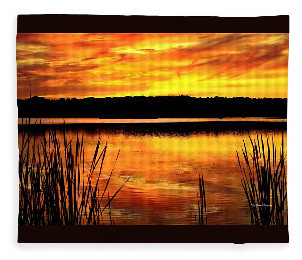 Sunset Fleece Blanket featuring the photograph Glorious Sunset by Mary Walchuck