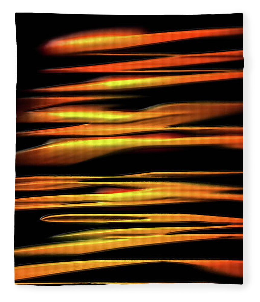 Glow Fleece Blanket featuring the digital art Glowsom by Marina Flournoy