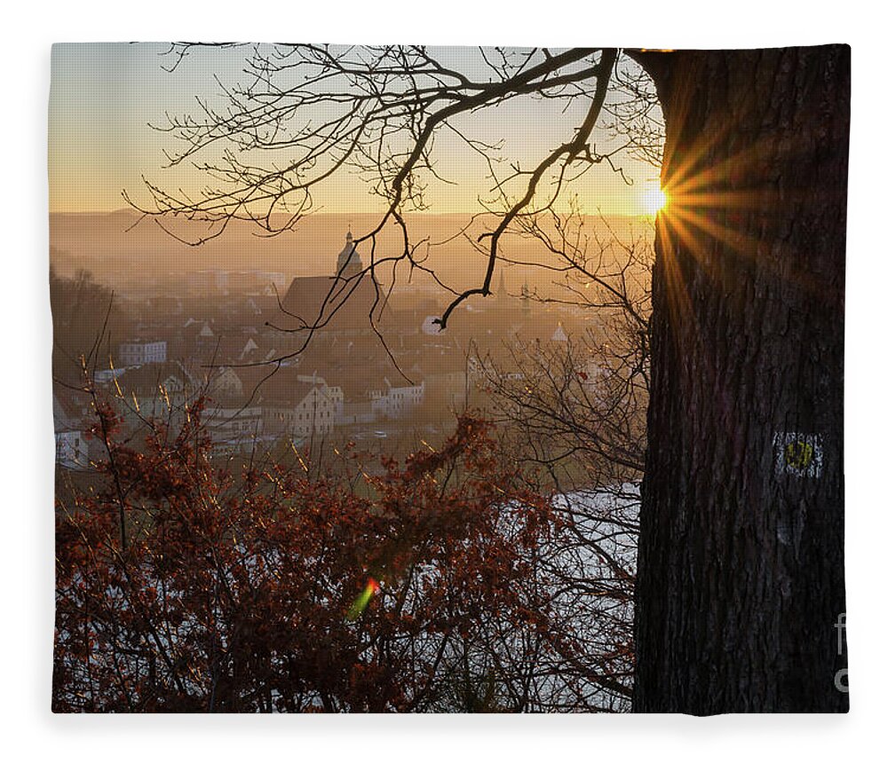 Sunset Fleece Blanket featuring the photograph Golden evening light 2 by Adriana Mueller