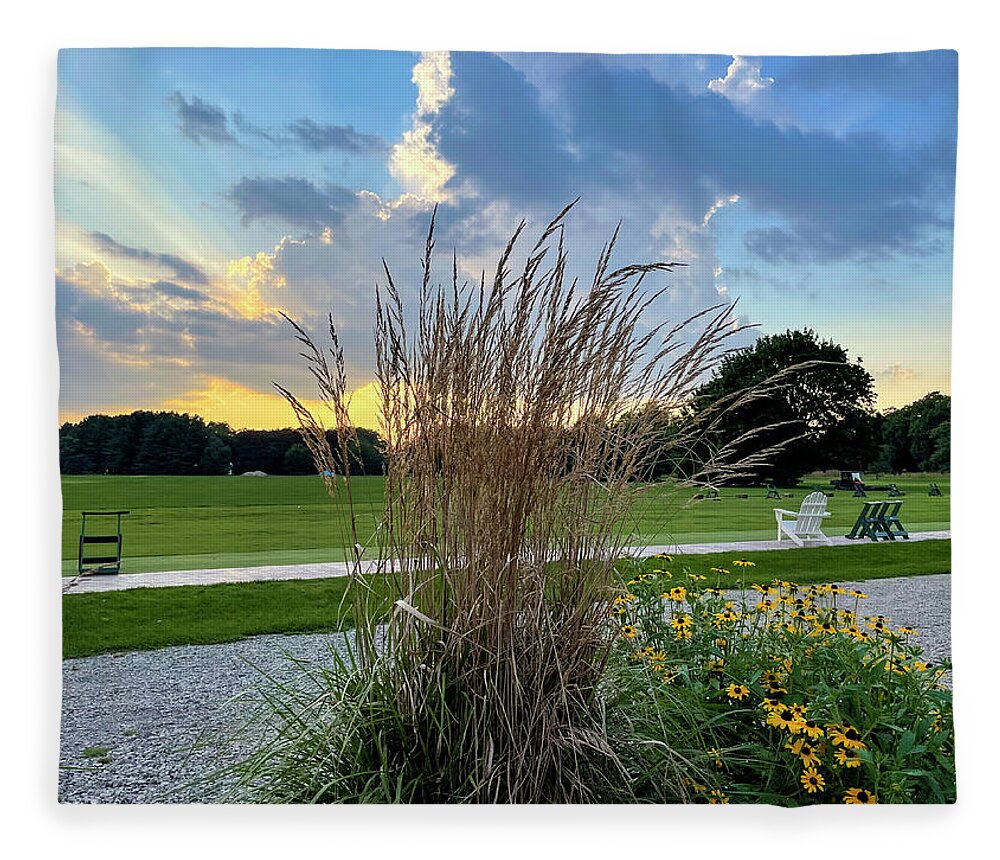 Lakelands Golf And Country Club Fleece Blanket featuring the photograph Golden Hour Approaching by Jill Love
