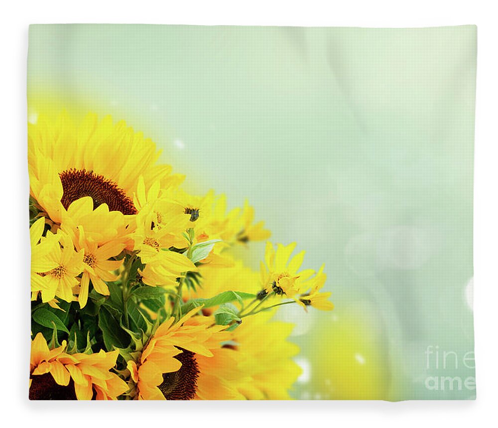 Fall Fleece Blanket featuring the photograph Golden Symphony by Anastasy Yarmolovich