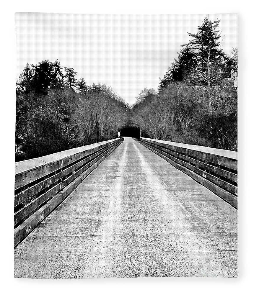Galloping Goose Trail Fleece Blanket featuring the photograph Goose Trestle by Kimberly Furey
