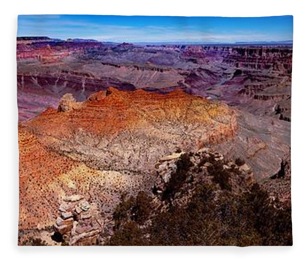 Grand Canyon Fleece Blanket featuring the photograph Grand Canyon by Darcy Dietrich
