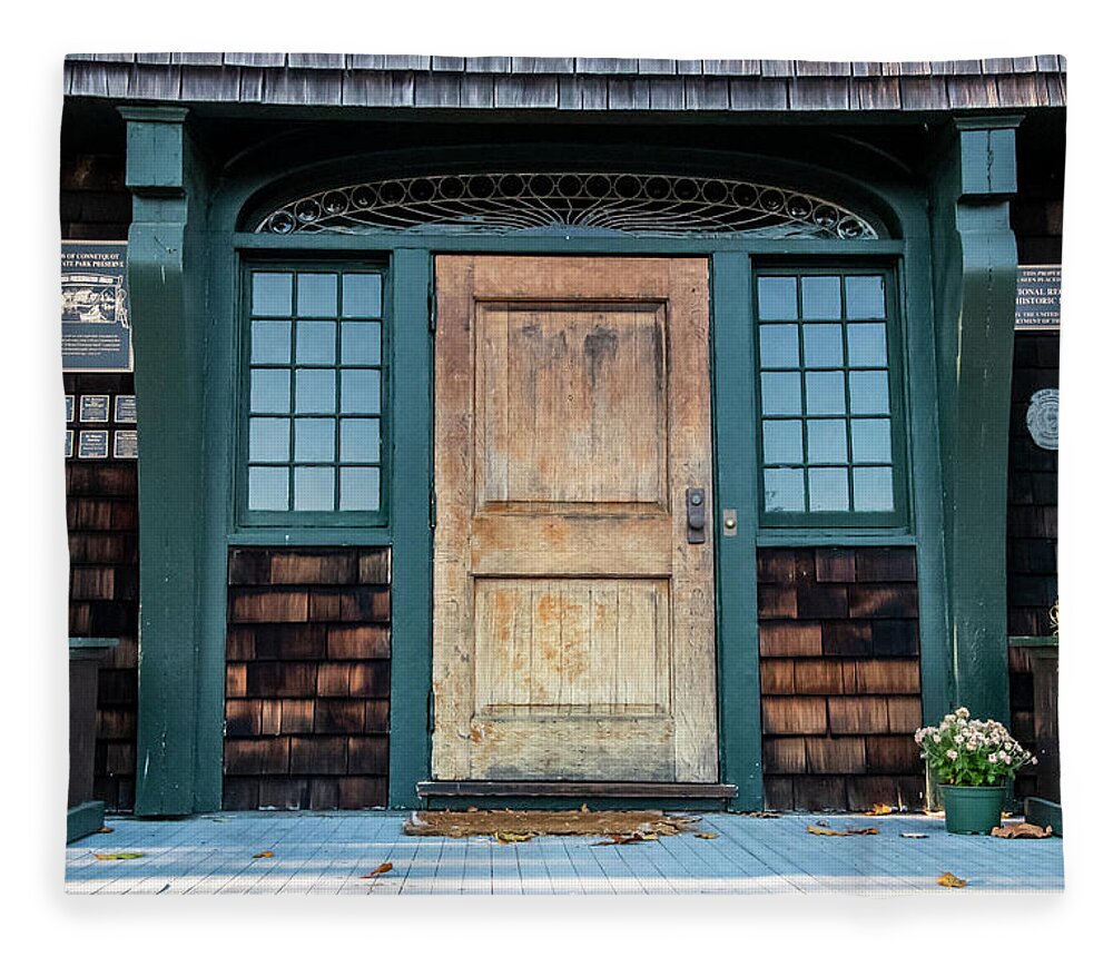 Door Fleece Blanket featuring the photograph Grand Entrance by Cathy Kovarik