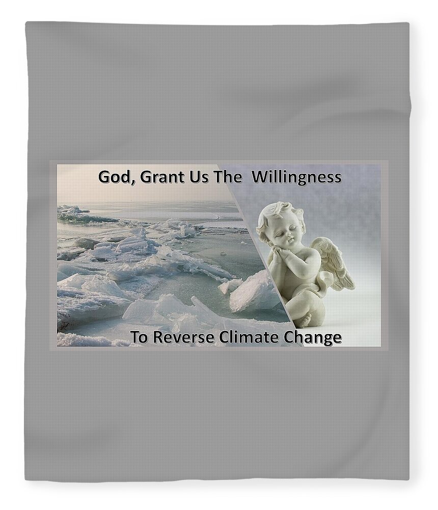 Arctic Fleece Blanket featuring the mixed media Grant Us The Willingness by Nancy Ayanna Wyatt