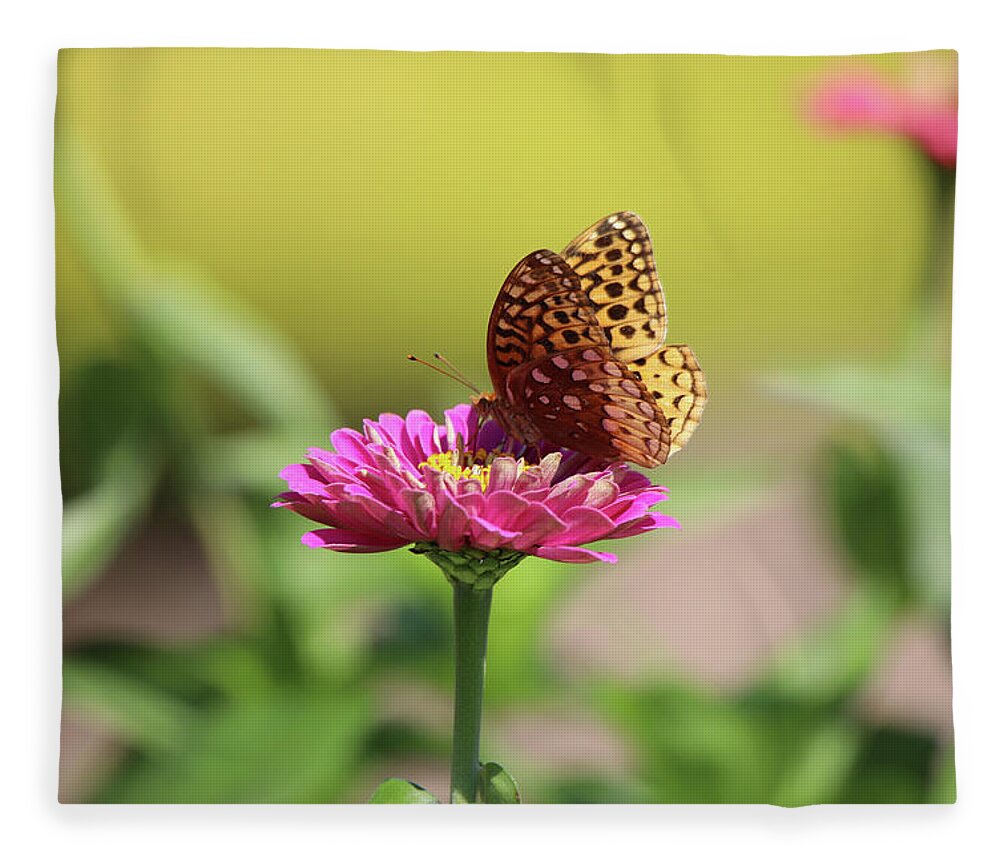 Butterfly Fleece Blanket featuring the photograph Great Spangled Fritillary by Scott Burd