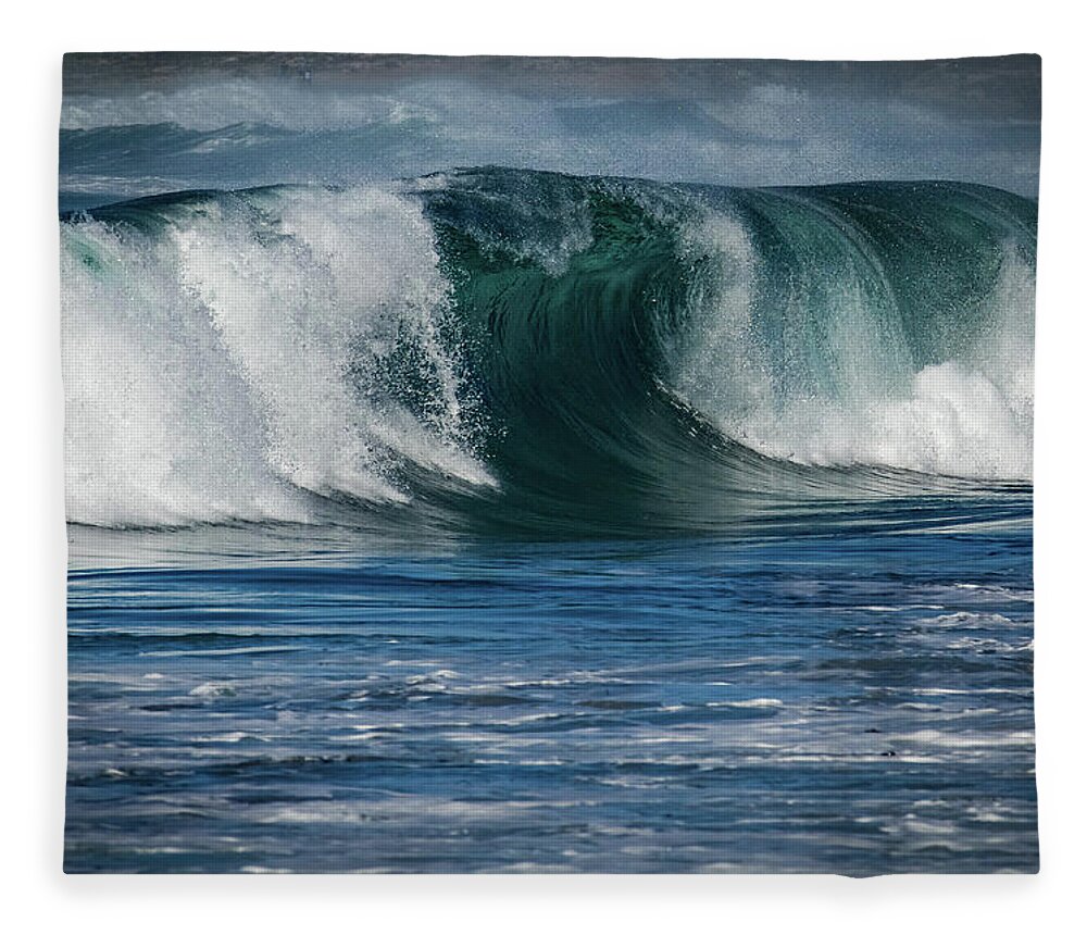 Green Fleece Blanket featuring the photograph Green and Blue by Stephen Sloan