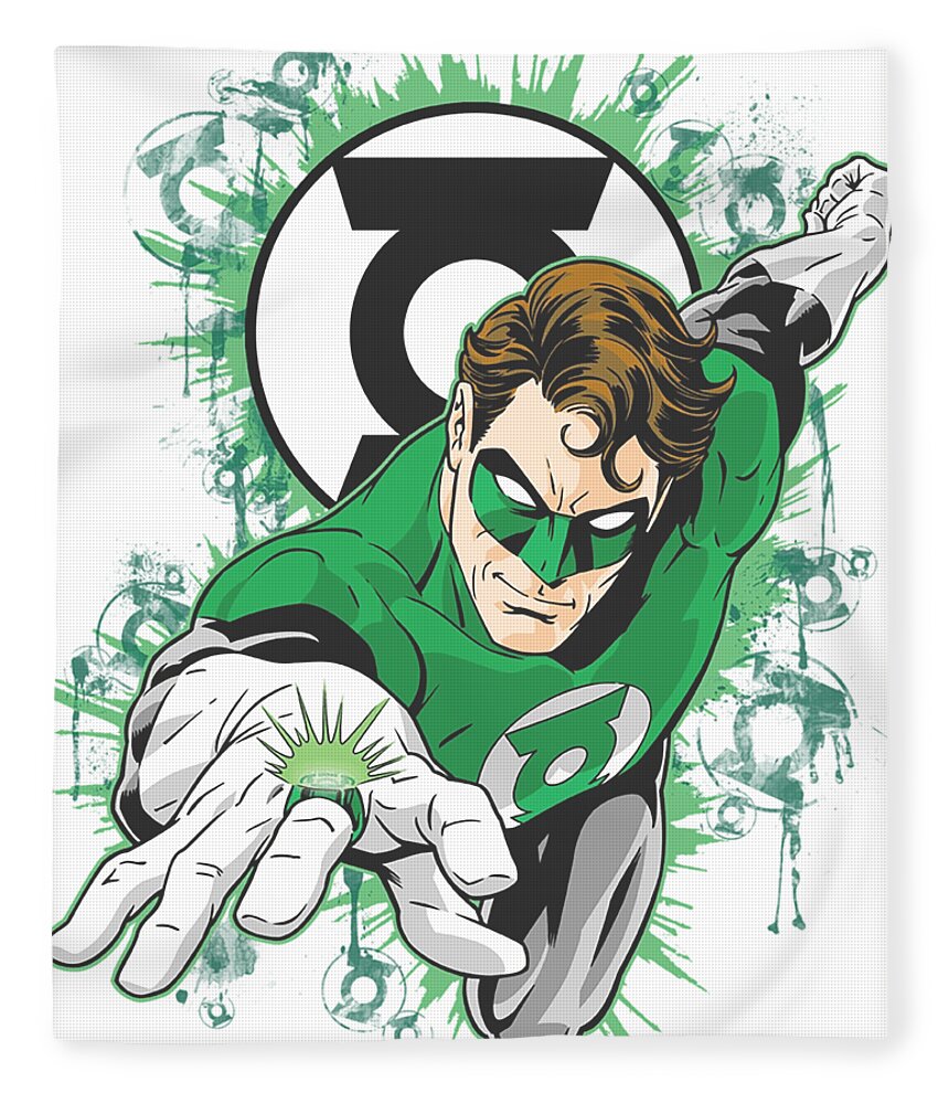 Green Lantern Ring First Comics Fleece Blanket by Sarah Kearns - Pixels