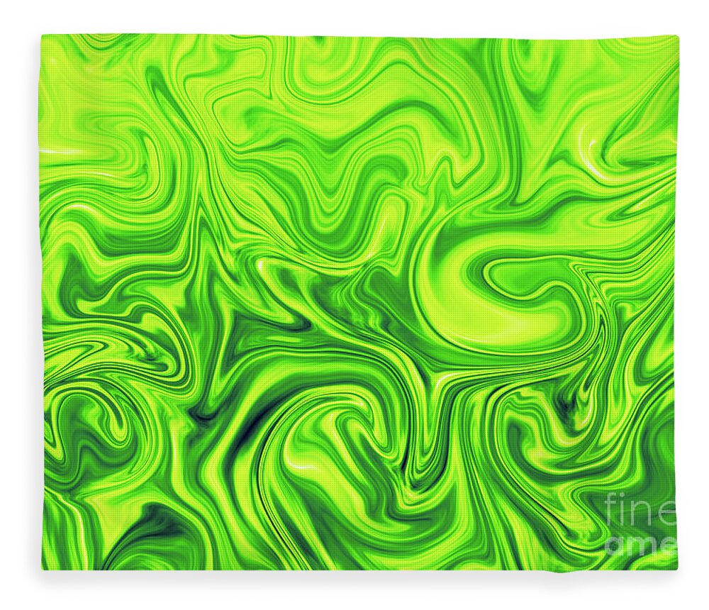 Abstract Background Fleece Blanket featuring the photograph Green Slime Abstract Background by Benny Marty