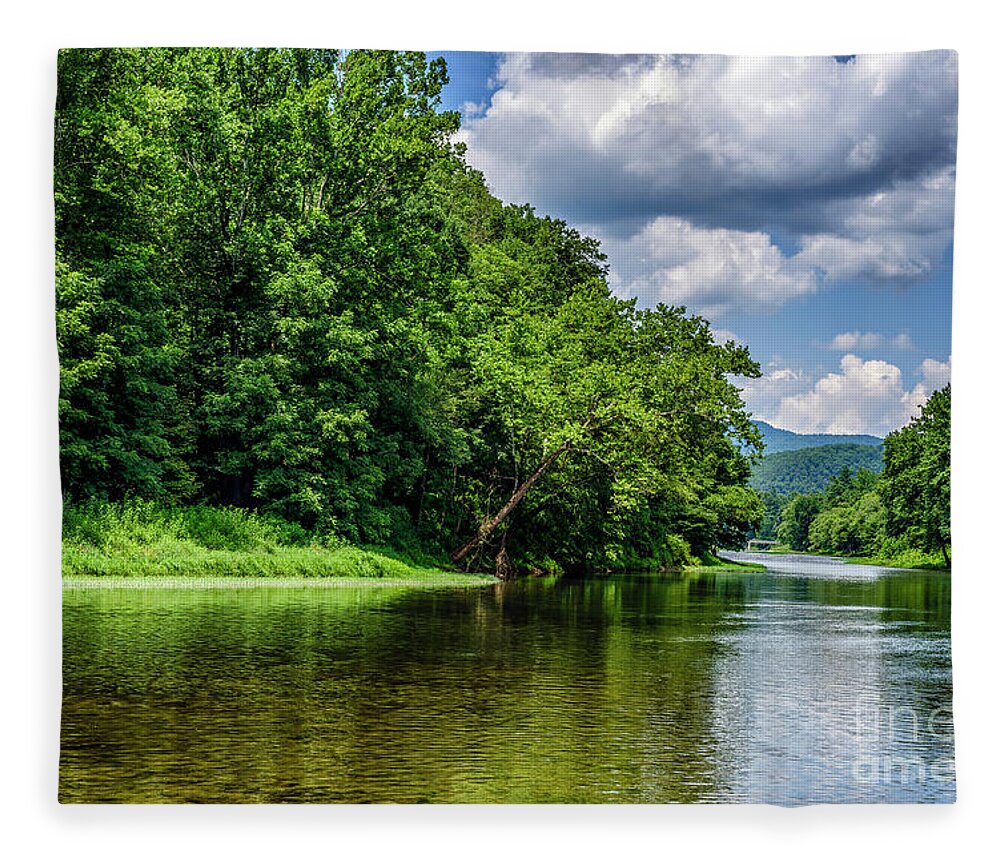 Greenbrier River Fleece Blanket featuring the photograph Greenbrier River on a Summer Day by Thomas R Fletcher
