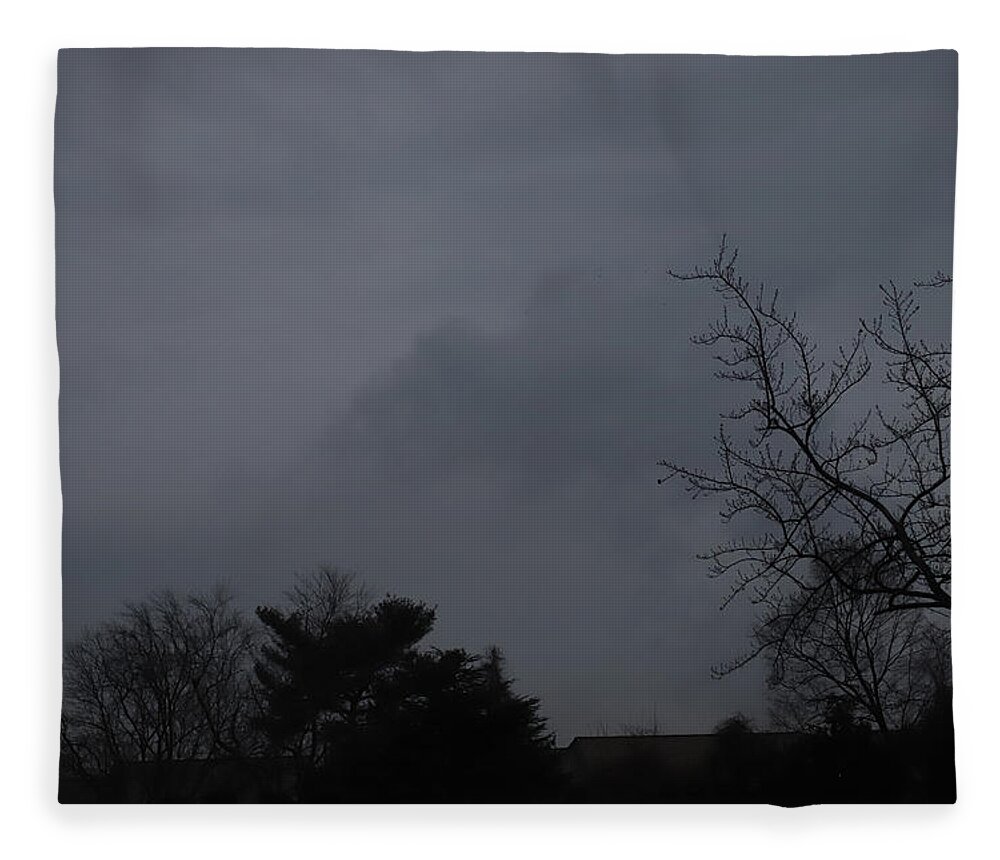 Dawn Fleece Blanket featuring the photograph Grey Dawn from Rivendell January 5 2021 by Miriam A Kilmer