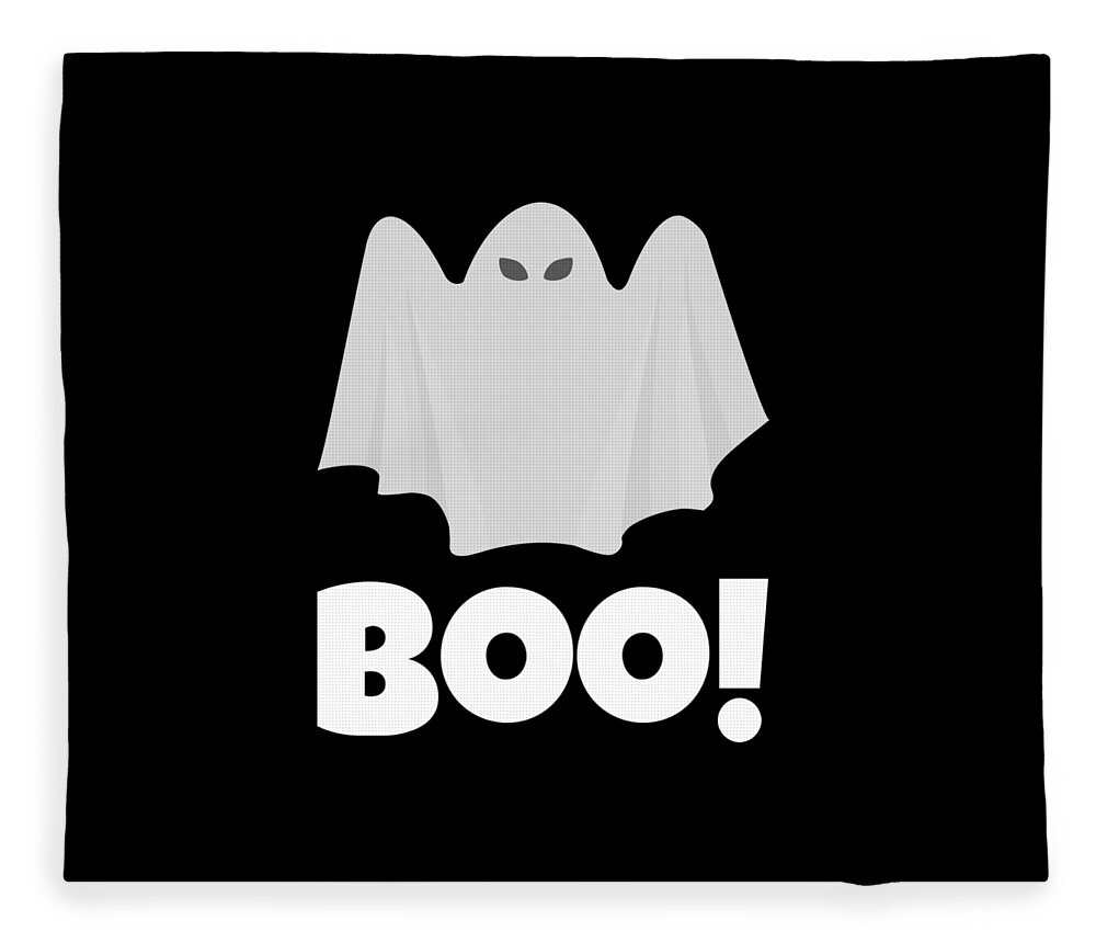 Halloween Shirt Fleece Blanket featuring the digital art Halloween Funny Ghost Halloween Boo by Caterina Christakos