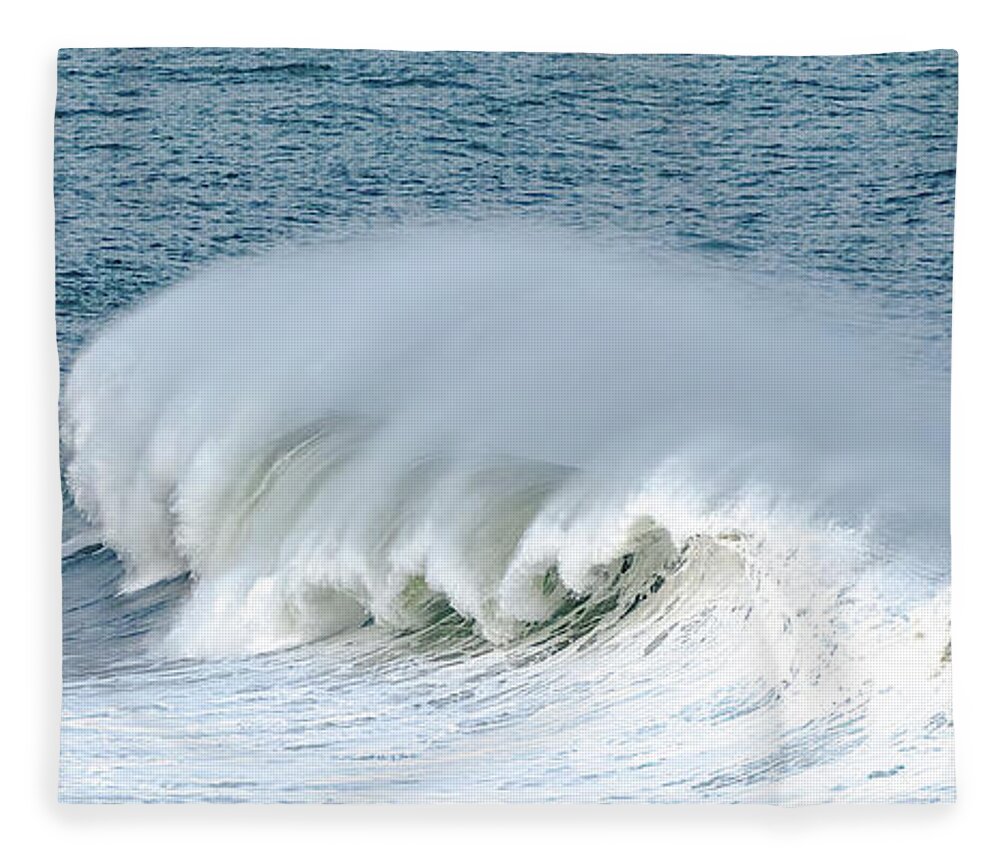 Kauai Fleece Blanket featuring the photograph Stoked on Big Surf. by Doug Davidson