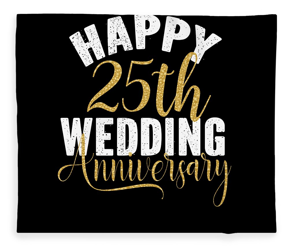Happy 25th Wedding Anniversary Matching Gift For Couples print ...