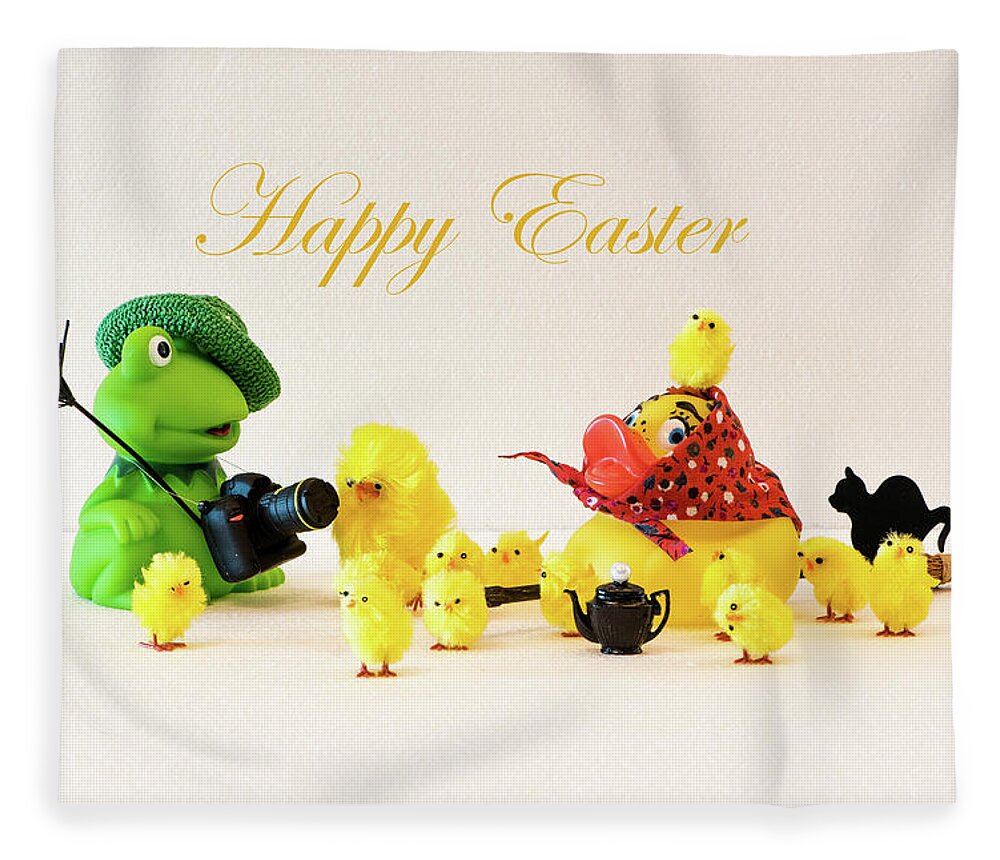 Happy Easter Fleece Blanket featuring the photograph Happy Easter by Torbjorn Swenelius