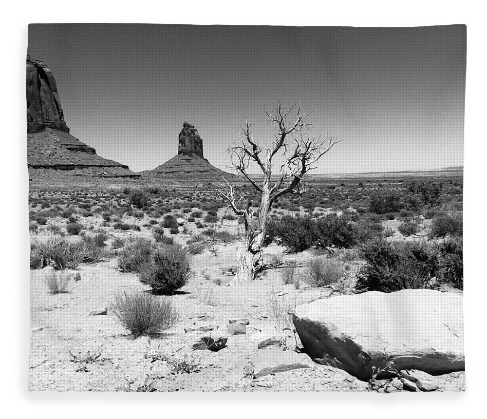 Tree Fleece Blanket featuring the photograph Hardscrabble Land by Calvin Boyer