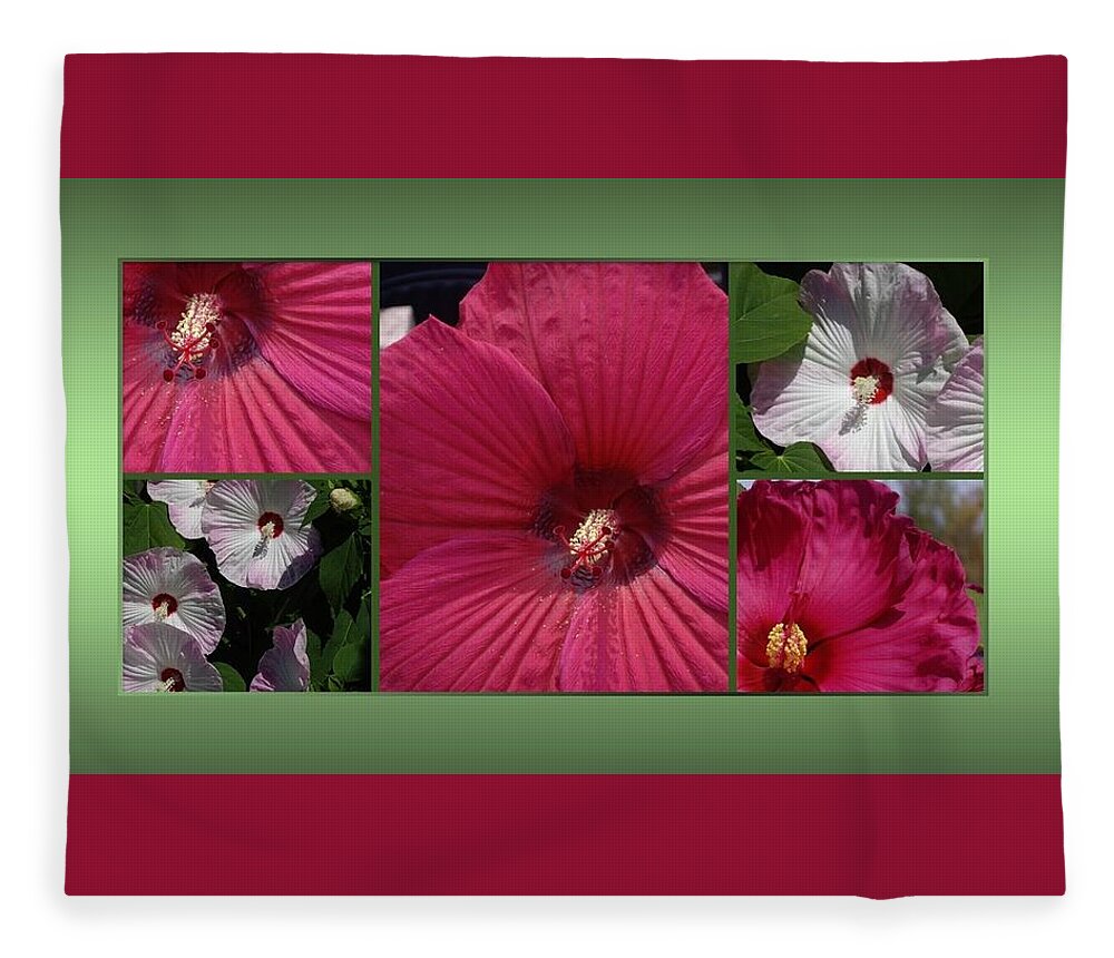 Hibiscus Fleece Blanket featuring the photograph Hardy Hibiscus by Nancy Ayanna Wyatt