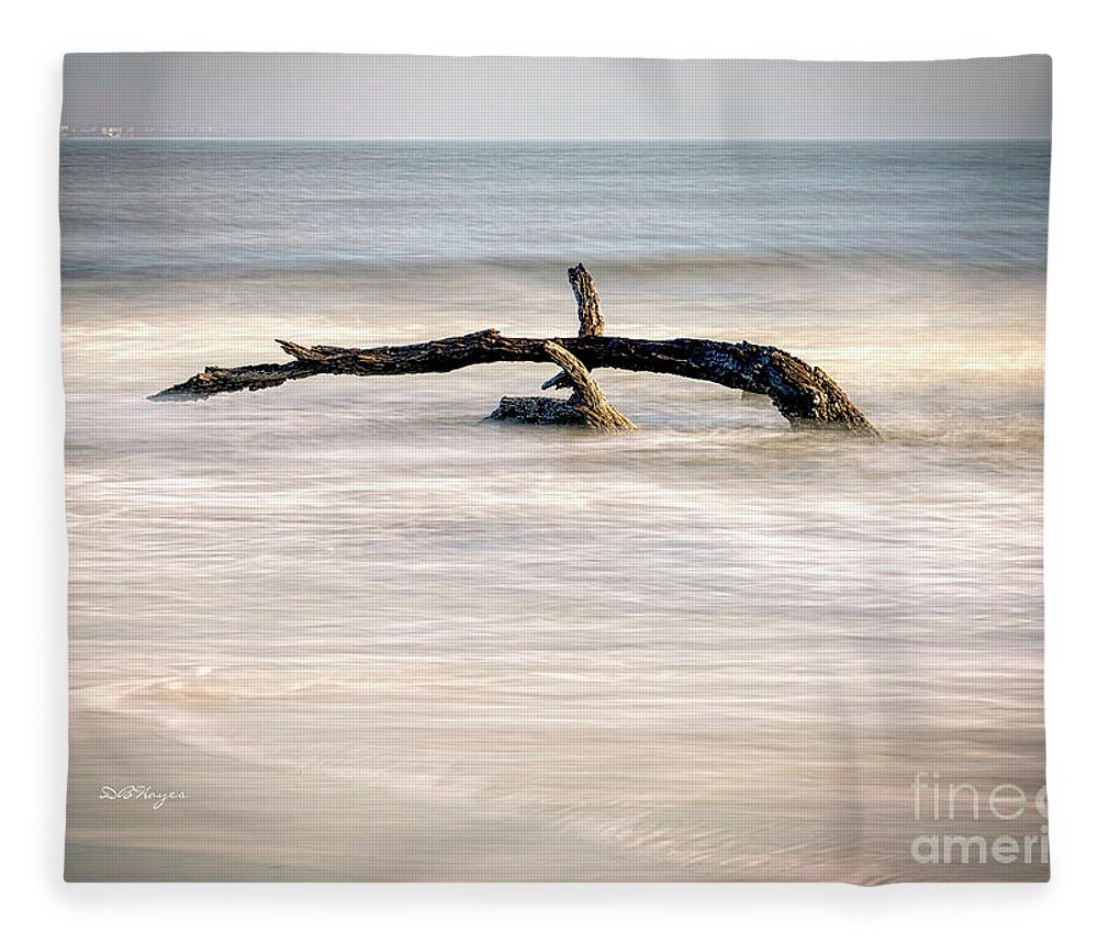 Nature Fleece Blanket featuring the photograph Harmonious Driftwood by DB Hayes