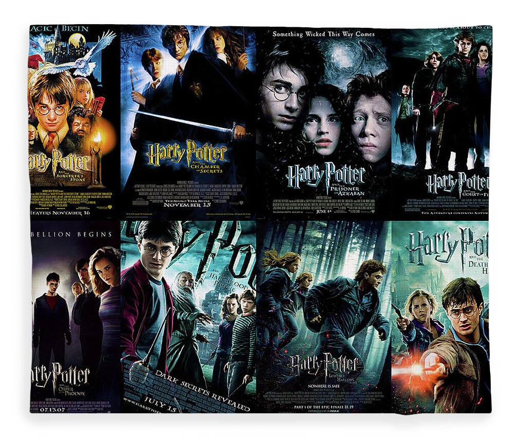 Harry Potter Movie Poster Collection Fleece Blanket
