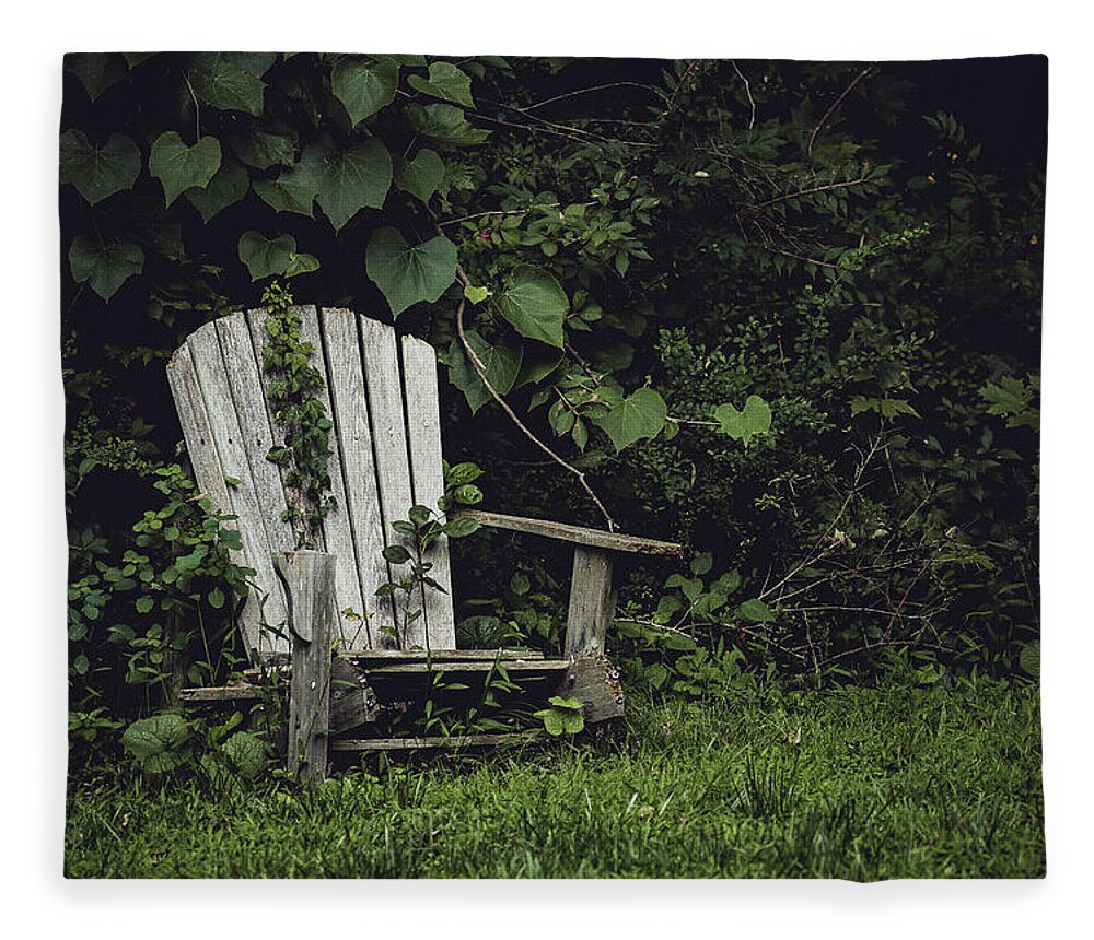 Adirondack Fleece Blanket featuring the photograph Have a Seat by Denise Kopko