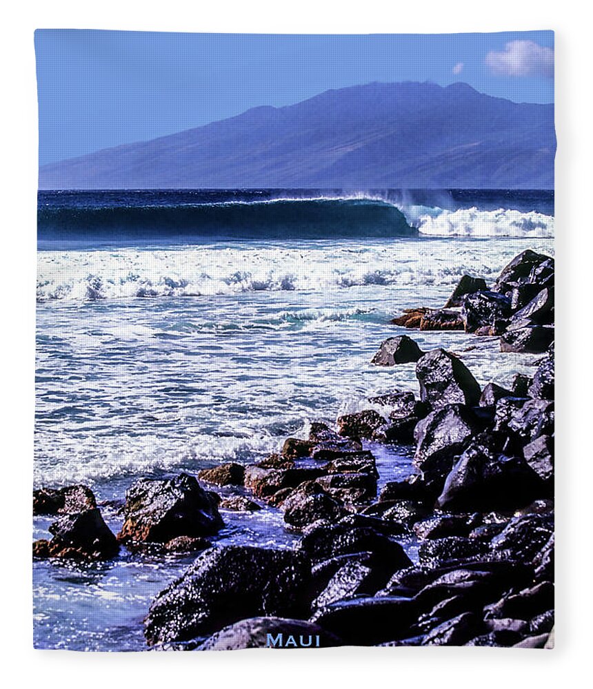 Maui Fleece Blanket featuring the photograph Hawaii 7, Maui by John Seaton Callahan