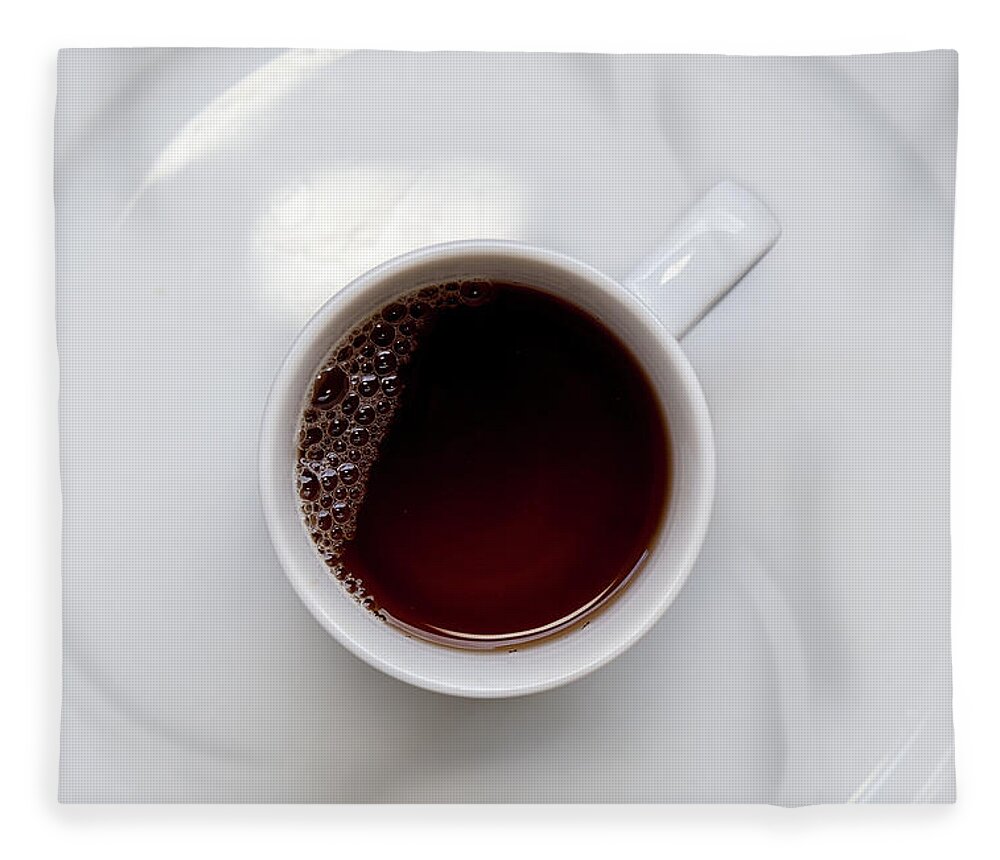 Tea Fleece Blanket featuring the photograph Healthy black tea on a cup by Michalakis Ppalis