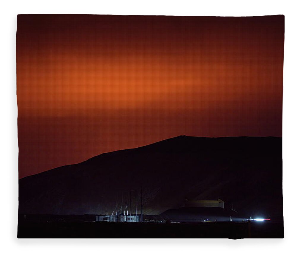 Volcano Fleece Blanket featuring the photograph Heat and power by Christopher Mathews