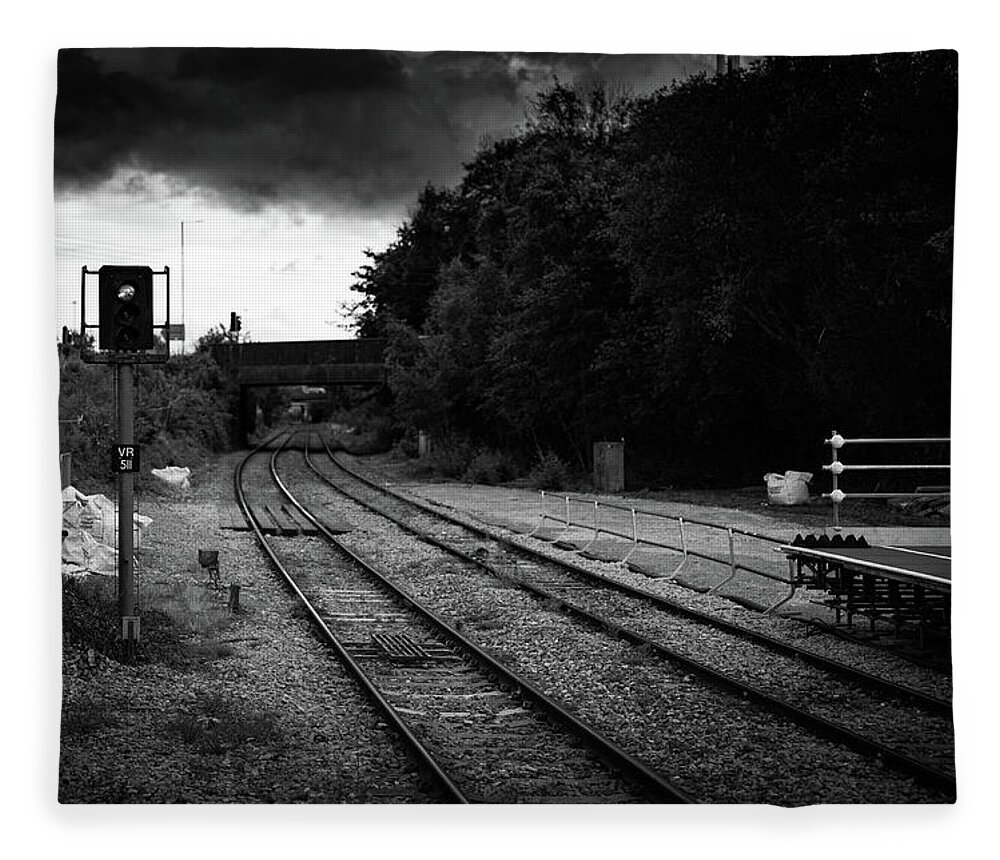 Monochrome Fleece Blanket featuring the photograph Hello dark skies by Gavin Lewis