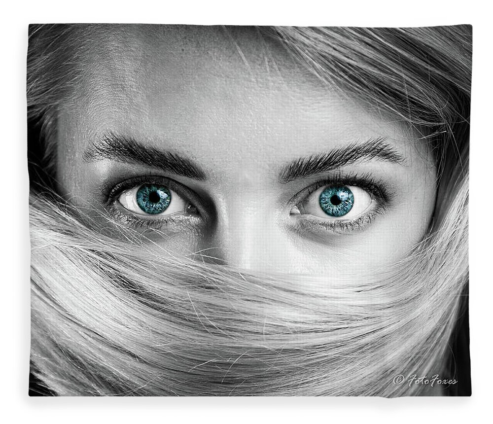 Alexander Fleece Blanket featuring the photograph Her Eyes by Alexander Fedin