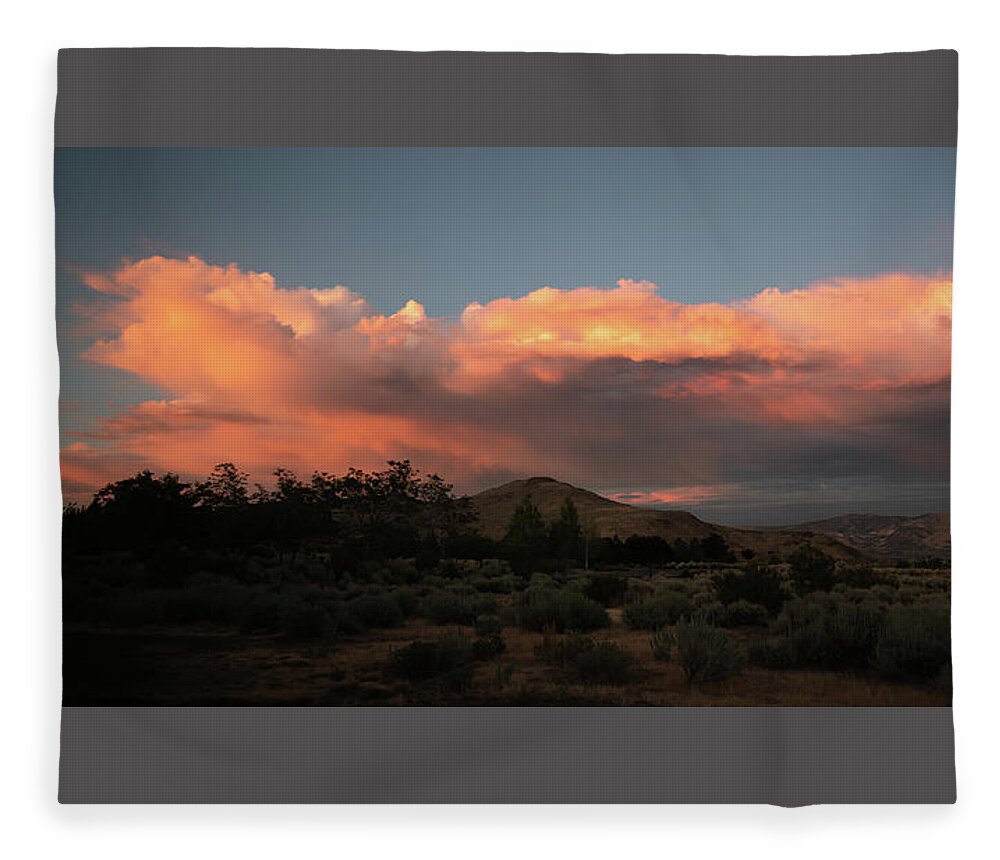 Sunset Fleece Blanket featuring the photograph High Desert Skies 6 by Ron Long Ltd Photography